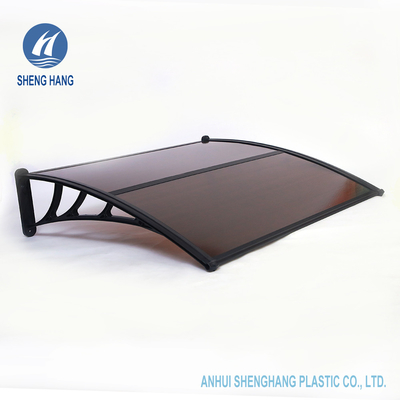 Tente en plastique 3.3*3.9ft Brown de porte de polycarbonate extérieur standard de fenêtre