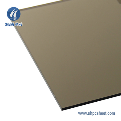 Feuille solide en plastique en bronze de polycarbonate pour la protection UV de toit d'auvent