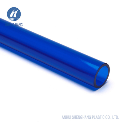 Tube acrylique en plastique coloré bleu de PMMA pour des décorations