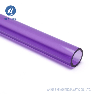 Tube acrylique en plastique coloré bleu de PMMA pour des décorations
