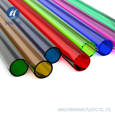 Tube acrylique en plastique coloré bleu de PMMA pour des décorations
