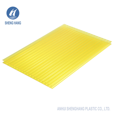 Poly feuilles de cavité de PC de carbonate de mur jumeau coloré vert pour des décorations