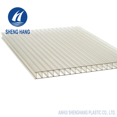 double feuille de polycarbonate de mur de 6mm claire et colorée