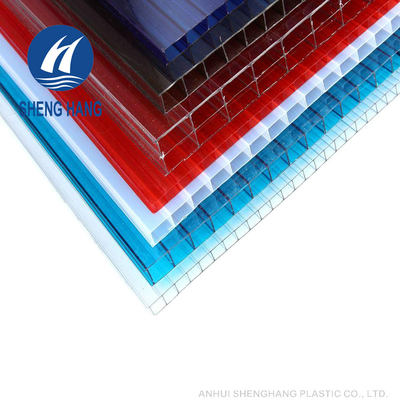 Panneaux jumeaux jaunes de polycarbonate de mur du gris 10mm pour la résistance aux intempéries de serres chaudes