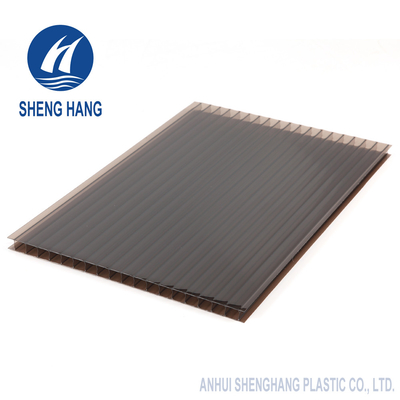 impact de Brown de mur de 5800mm de polycarbonate de vert 4mm jumeau de feuille anti