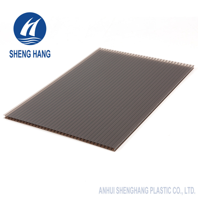 Ateliers jumeaux de feuille de polycarbonate de mur de GV 10mm couvrant le bronze de feuille