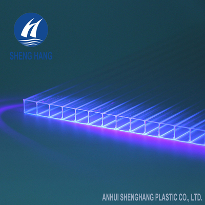 Feuille jumelle en plastique colorée Eco 4x8 UL94 V2 de polycarbonate de mur ignifuge