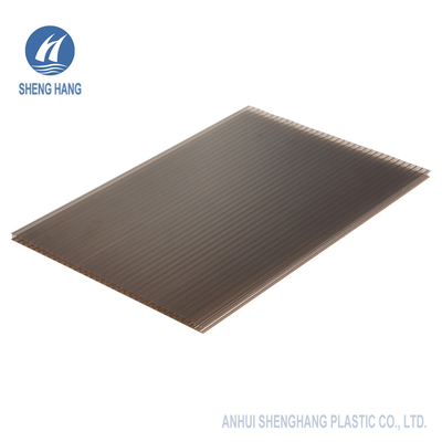 La serre chaude ignifuge de polycarbonate de double mur de toiture lambrisse la transmittance élevée