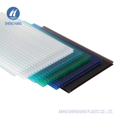 Éraflure de construction 80um durable de mur de cavité de PC de toit anti de feuille jumelle de polycarbonate