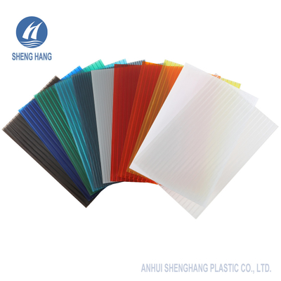 mur jumeau de polycarbonate de 4mm à de 10mm couvrant rouge blanc d'ODM de feuille
