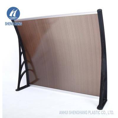 auvent de porte de fenêtre en polycarbonate 1200*800mm anti UV 50um