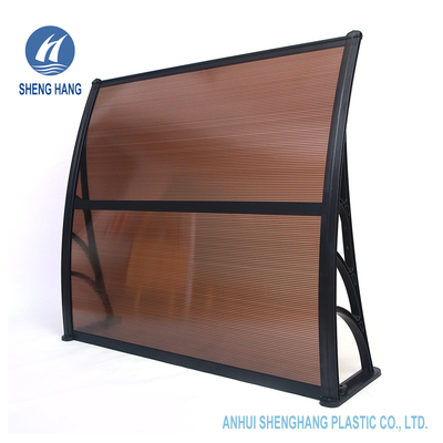UV de polycarbonate de 1.2*1m anti de porte de biens en aluminium d'auvents