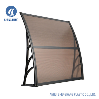 Tente en plastique 3.3*3.9ft Brown de porte de polycarbonate extérieur standard de fenêtre