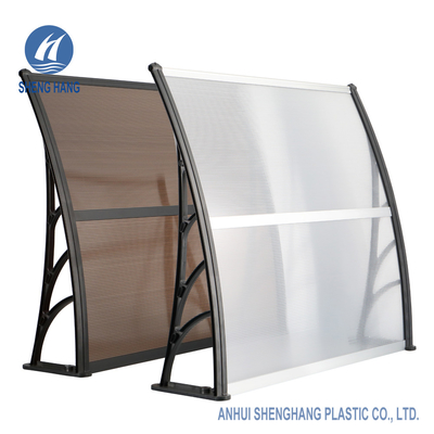 Tente en plastique 3.3*3.9ft Brown de porte de polycarbonate extérieur standard de fenêtre