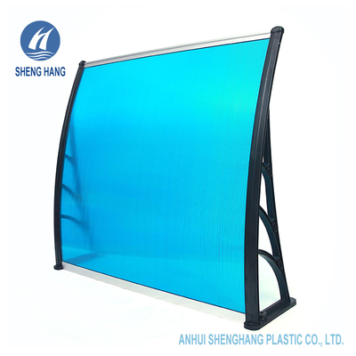 Abri extérieur Front Door Canopy de Sun de patio de polycarbonate de tente bleue de fenêtre