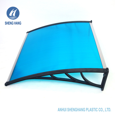 Abri extérieur Front Door Canopy de Sun de patio de polycarbonate de tente bleue de fenêtre