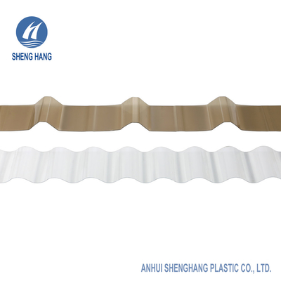 toiture en plastique de feuille ondulée à nervures de polycarbonate teintée par 3.9ft imperméable