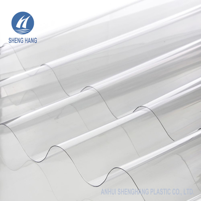 UV ondulé clair de feuille de polycarbonate de la serre chaude 1.2m enduit pour la toiture