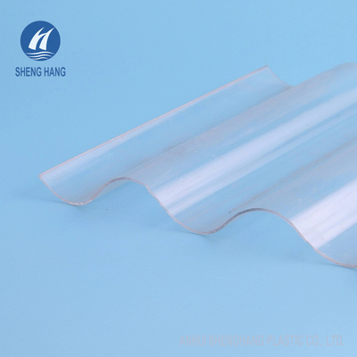 UV ondulé clair de feuille de polycarbonate de la serre chaude 1.2m enduit pour la toiture