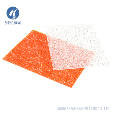2000*3000mm ont coloré la feuille de relief Diamond Bronze Orange de polycarbonate