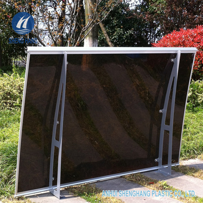 55&quot; X 35&quot; poly tente incurvée de porte de fenêtre de parenthèse d'Alu d'auvent de carbonate