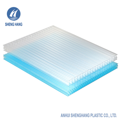 Anti feuille 16mm Eco vert clair de cavité de polycarbonate d'ouragan d'impact