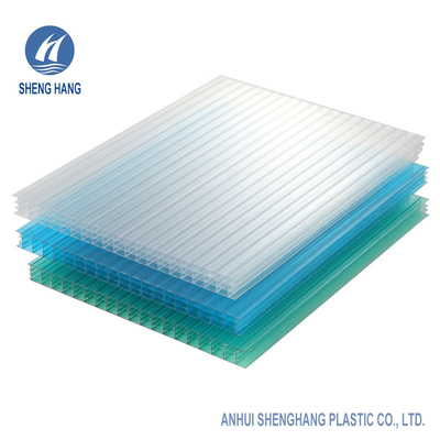 4 la feuille bleue de cavité de polycarbonate de la couche 18mm ignifugent 1050mm