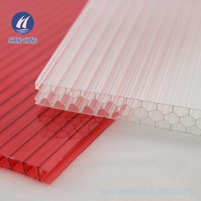 Isolation thermique creuse cellulaire d'OEM 2.1*3m de feuille de polycarbonate de nid d'abeilles