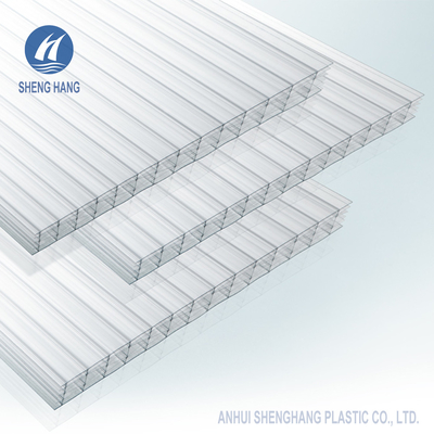 couche multi Antifire Diamond Structure de la feuille 6 de polycarbonate de mur de PC de cavité de 18mm